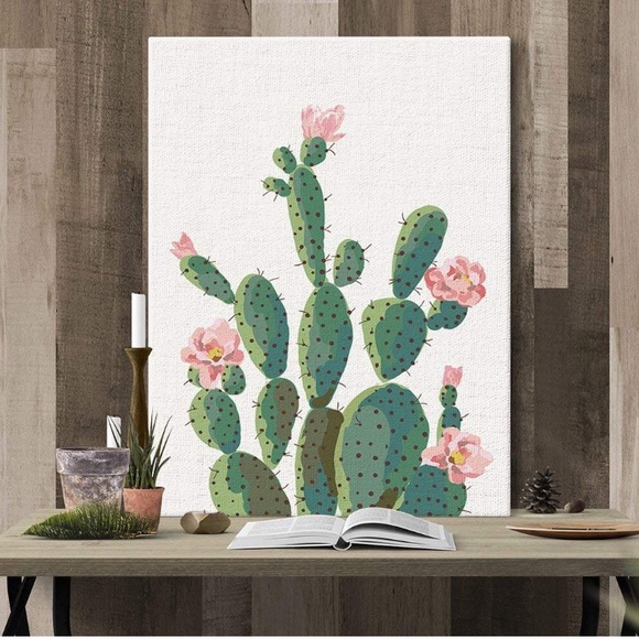 ChezMax Other - Cactus Flower🌵🌸 Wall Art on Canvas Print